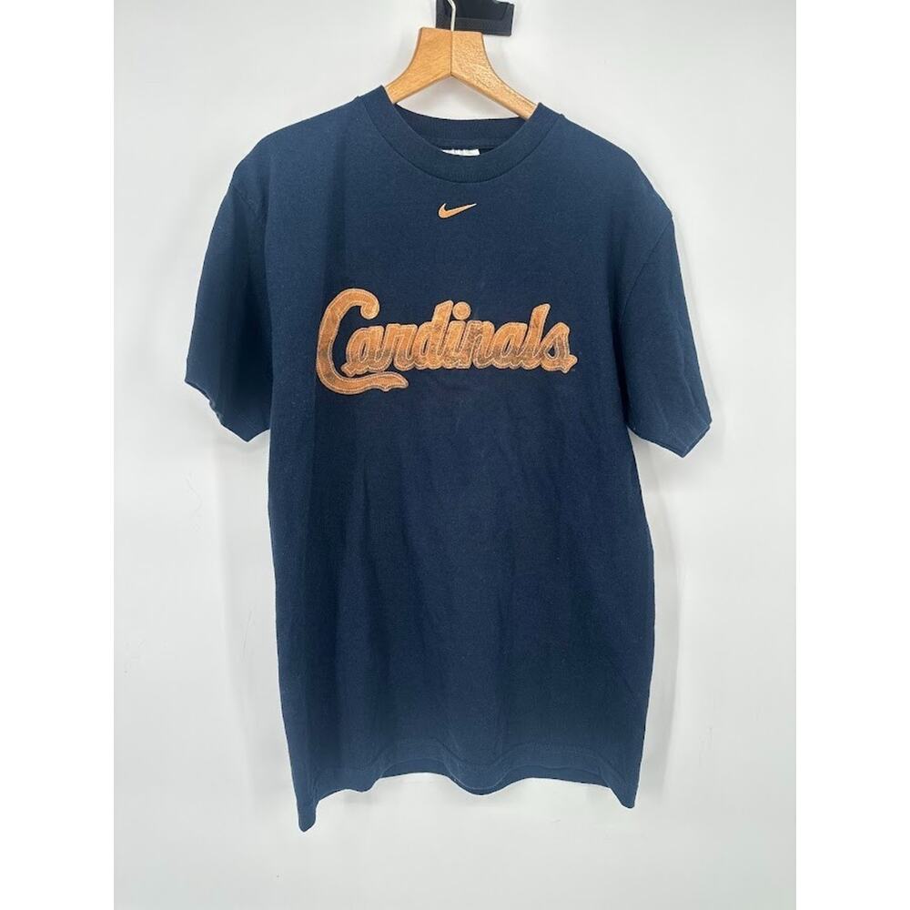 Nike Team St. Louis Cardinals BaseBall T Shirt Men’s Small Blue Embroidered